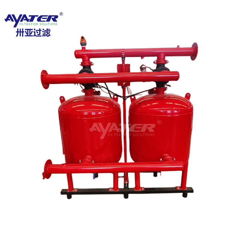 卅亞過(guò)濾三罐并聯(lián)淺層砂過(guò)濾器
